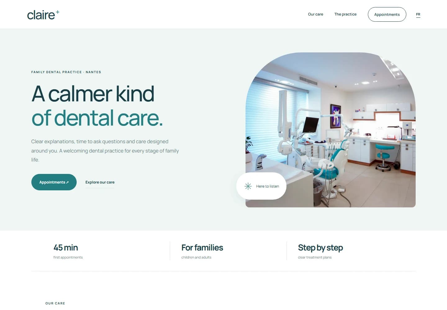 claire — website preview