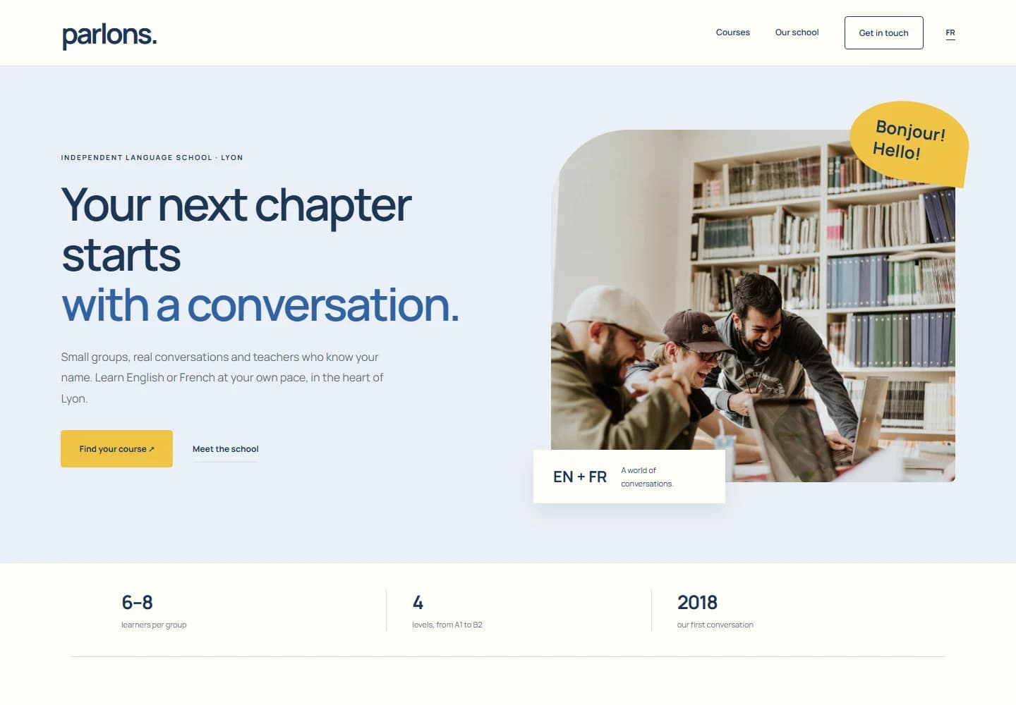 parlons. — website preview