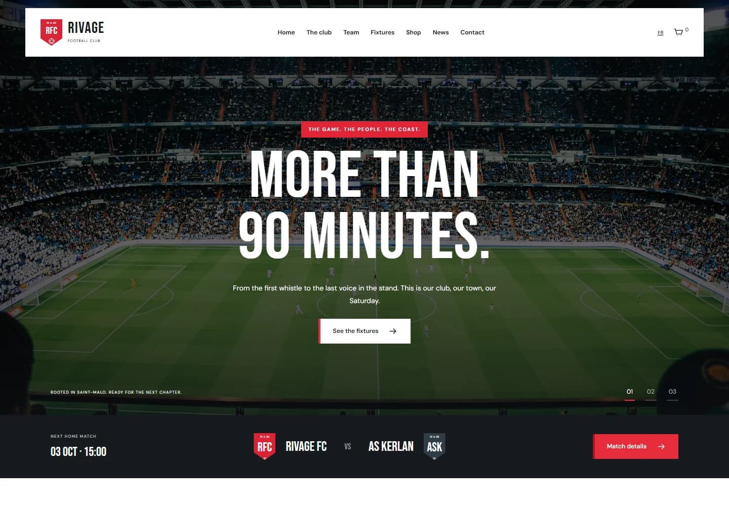 Rivage FC | aperçu du site